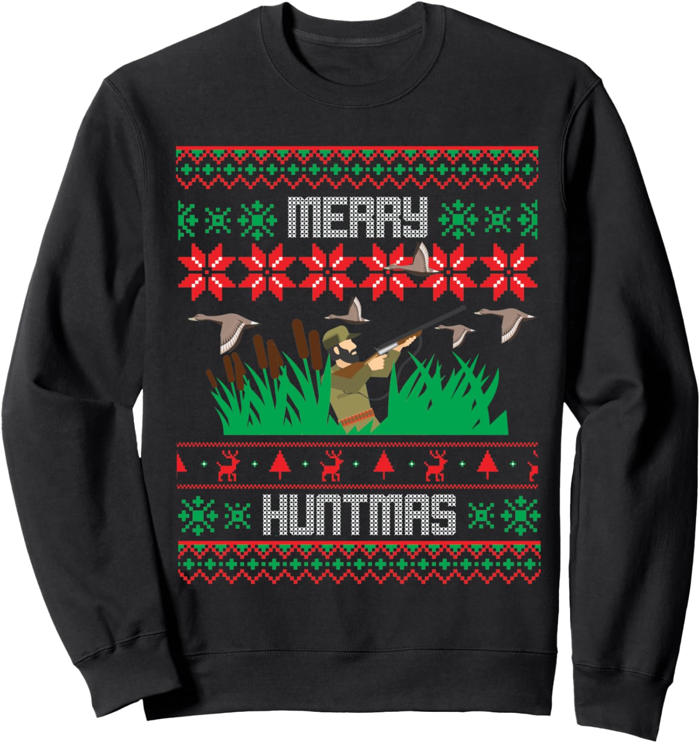 Duck Hunting Ugly Christmas Sweater Sweatshirt Gift