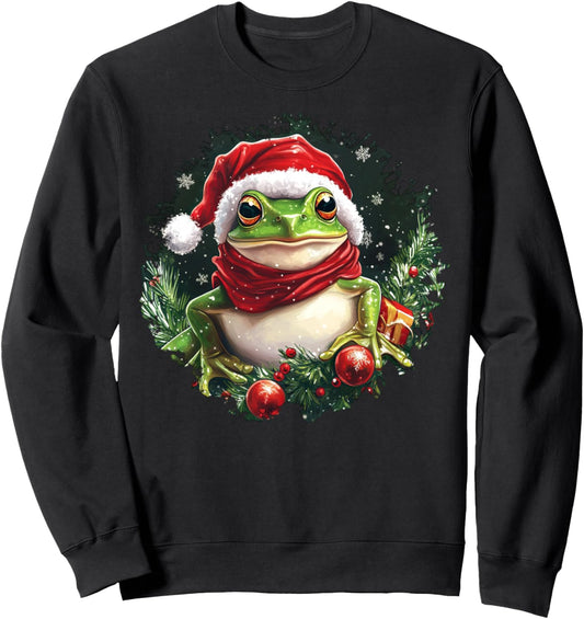 Frogs Christmas / Santa Claus Frog Sweatshirt