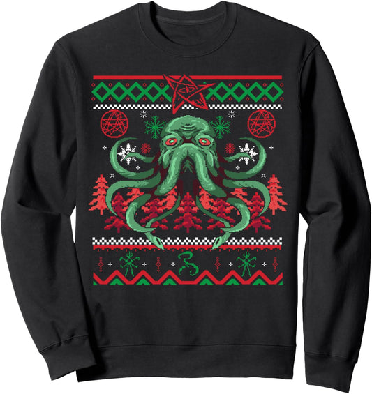 Festive Cthulhu - Lovecraftian Holiday Sweatshirt