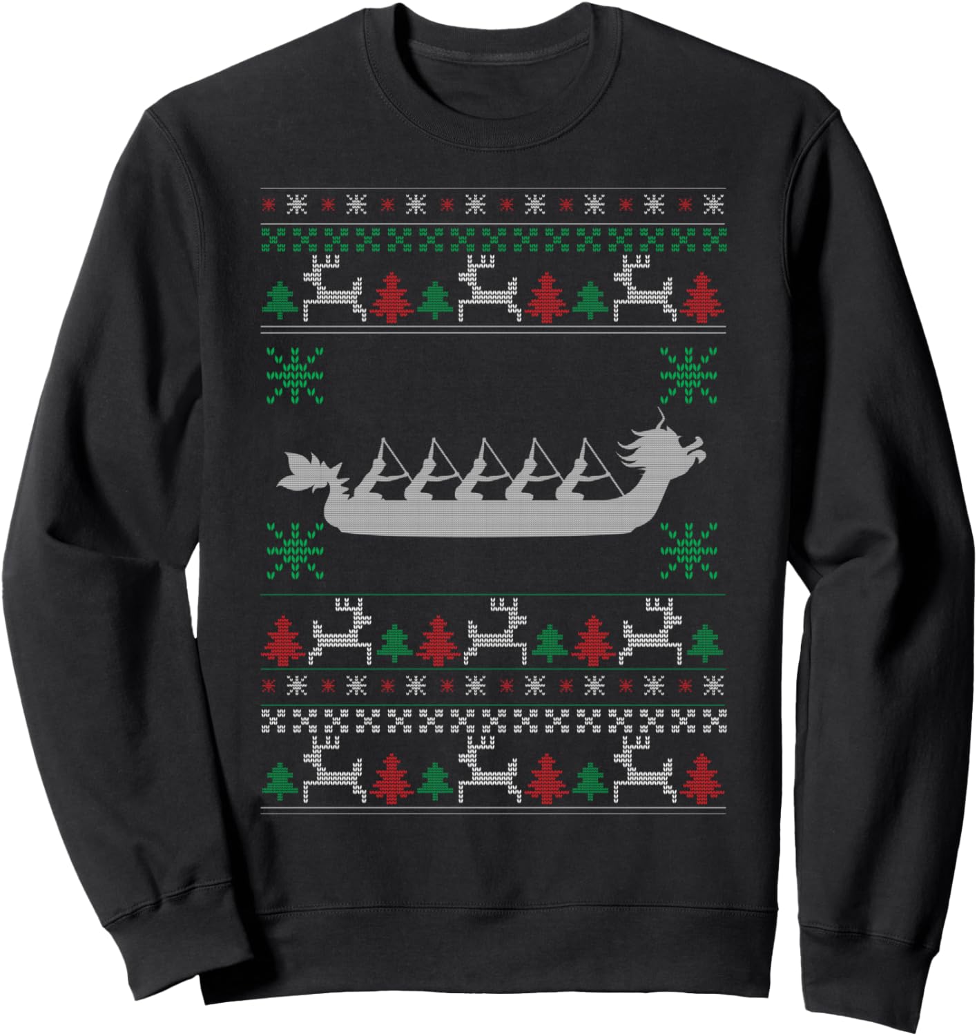 Dragon Boat Ugly Christmas Gift Xmas Sweatshirt