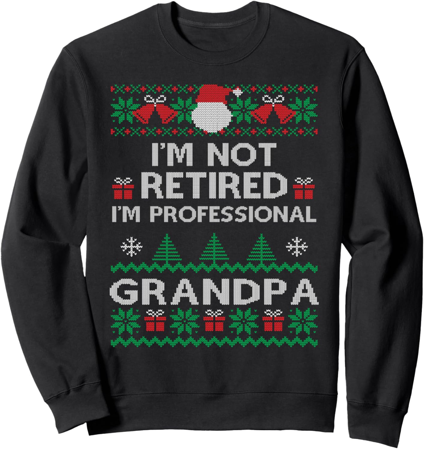 funny retired Grandpa Papa ugly sweater Christmas gifts. Sweatshirt