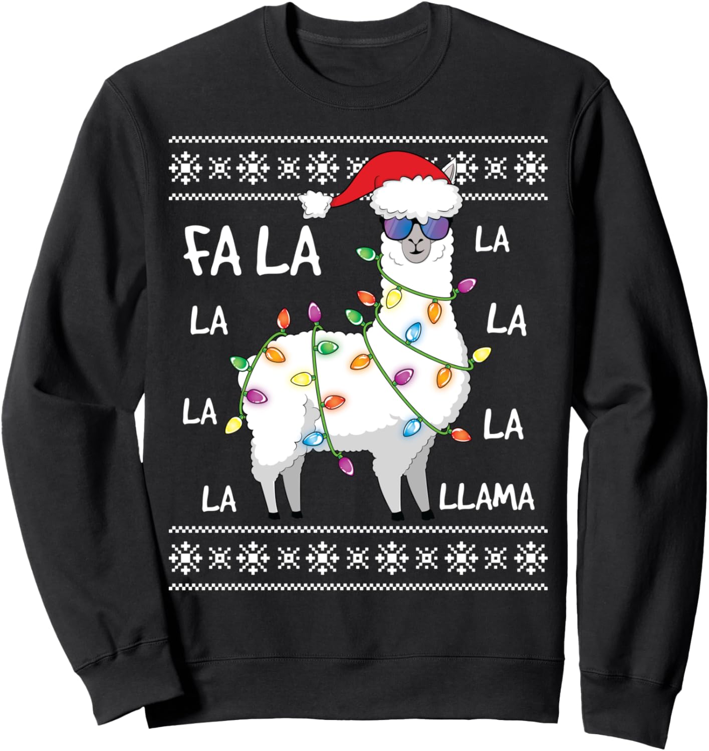 Fa La La Llama Christmas Tree Funny Ugly Christmas Sweater Sweatshirt