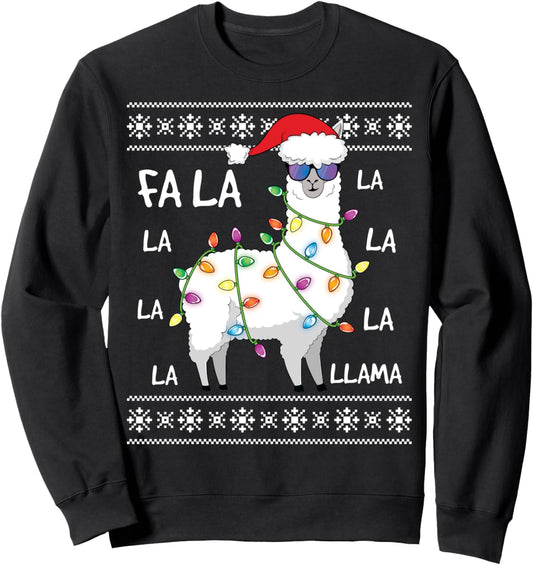 Fa La La Llama Christmas Tree Funny Ugly Christmas Sweater Sweatshirt