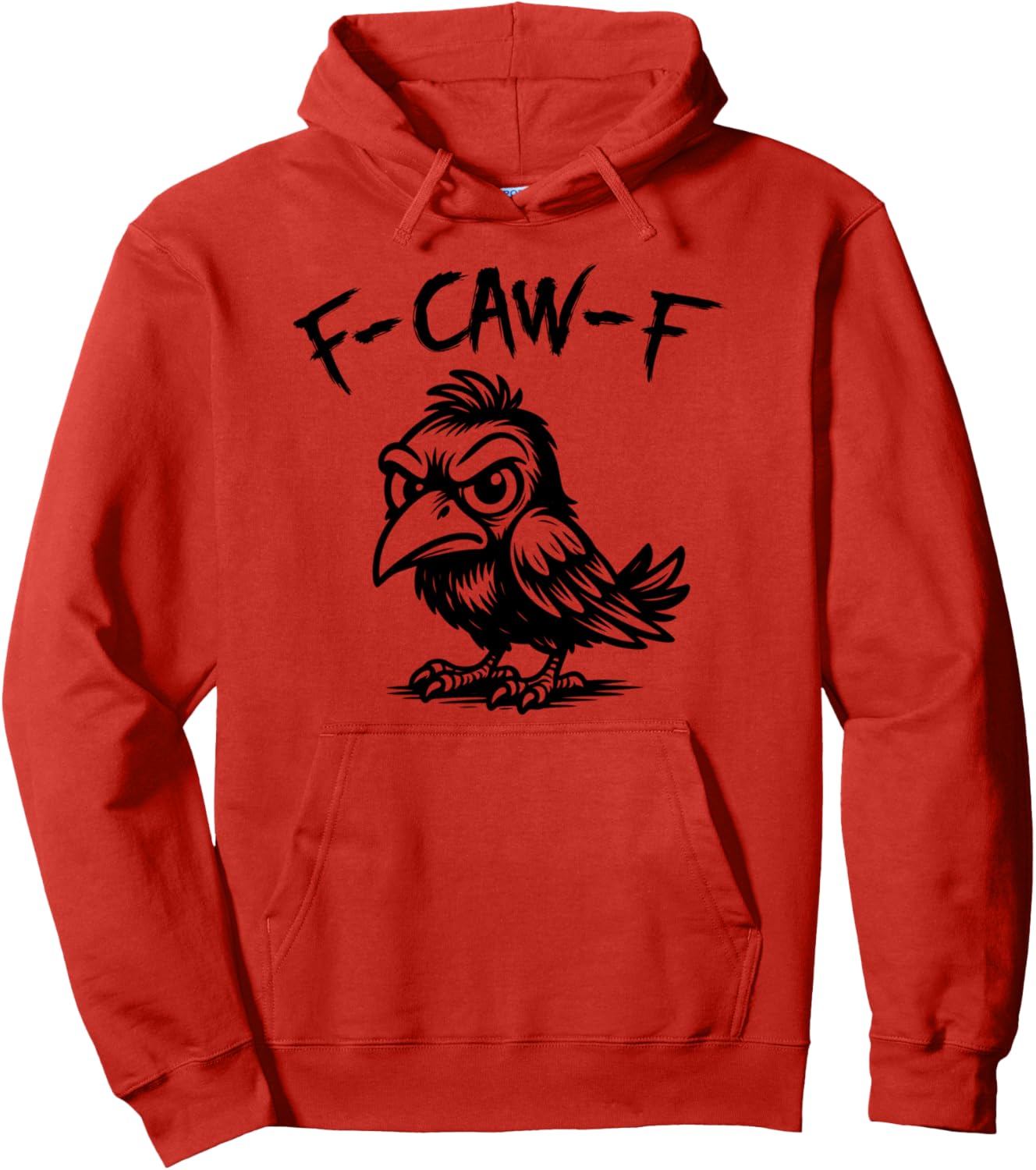 F-Caw-F Funny Raven Black Crow Spooky Season Halloween Retro Pullover Hoodie
