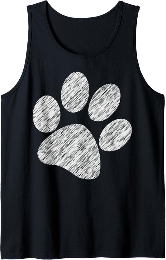 Dog Paw Print Tank Top