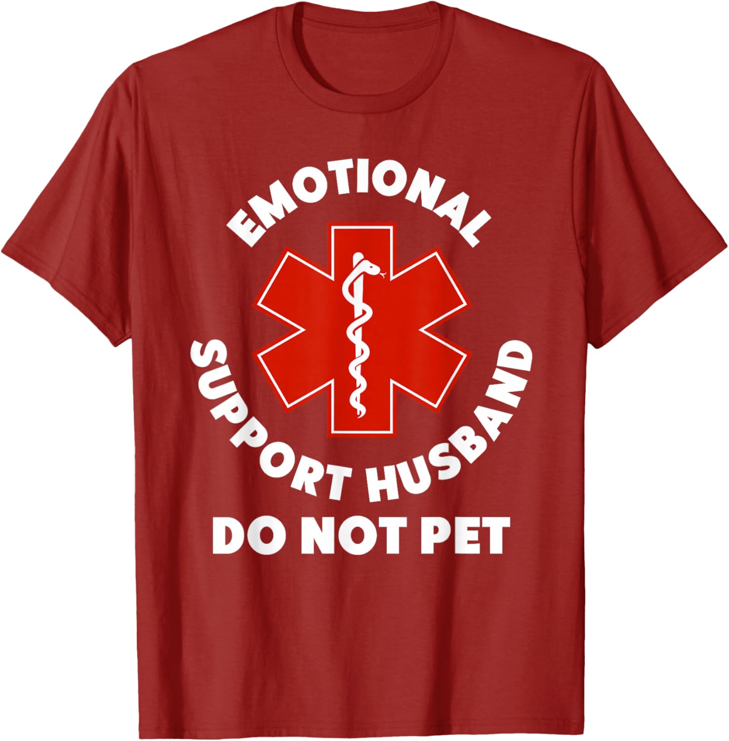 Emotional Support Husband Do Not Pet Funny T-Shirt