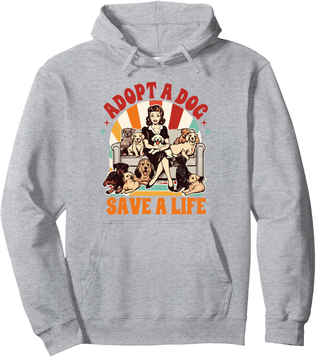 Dog Rescue Dog Lover Dog Mom Adopt A Dog Save A Life Pullover Hoodie