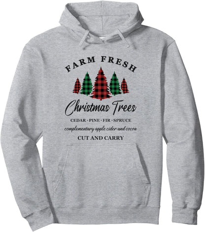Farm Fresh Christmas Trees Pullover Hoodie