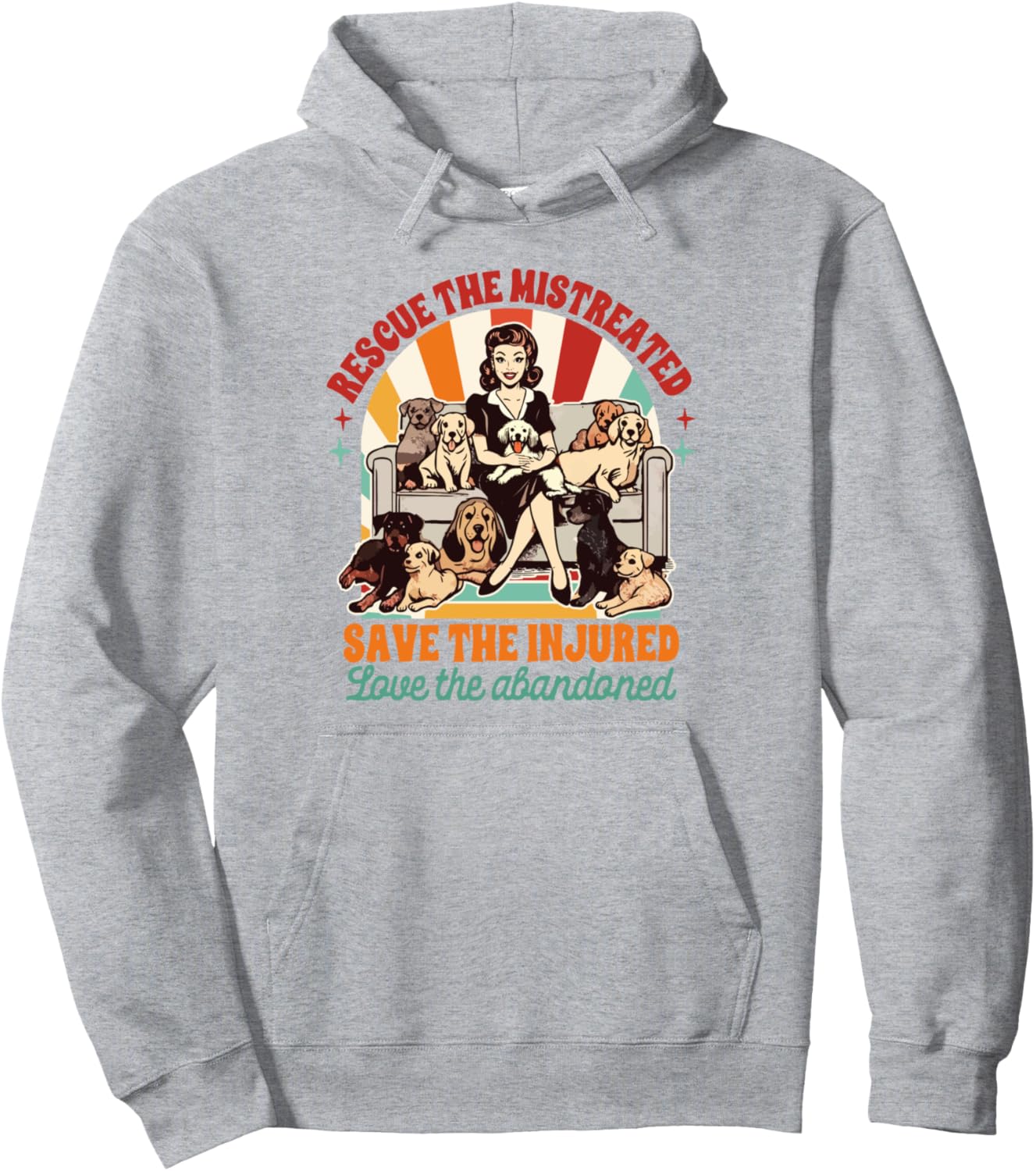 Dog Rescue Dog Mom Rescue The Mistreated Save The Injured Pullover Hoodie
