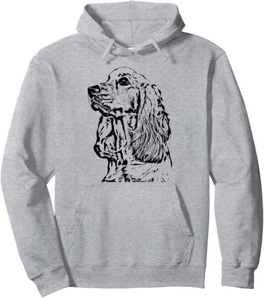 English Cocker Spaniel Gift For Dad Fur Mamas Pullover Hoodie
