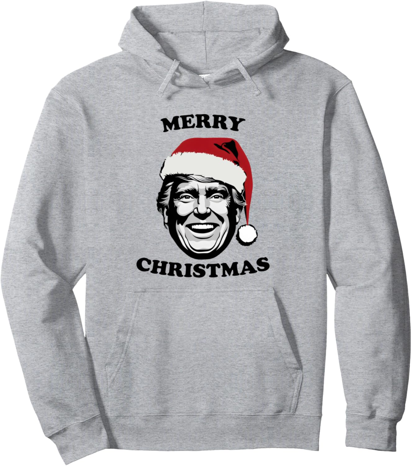 Donald Trump Santa Hat Merry Christmas Funny Christmas Xmas Pullover Hoodie