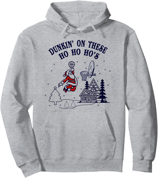 Dunkin' On These Ho Ho Ho's Funny Christmas Pullover Hoodie