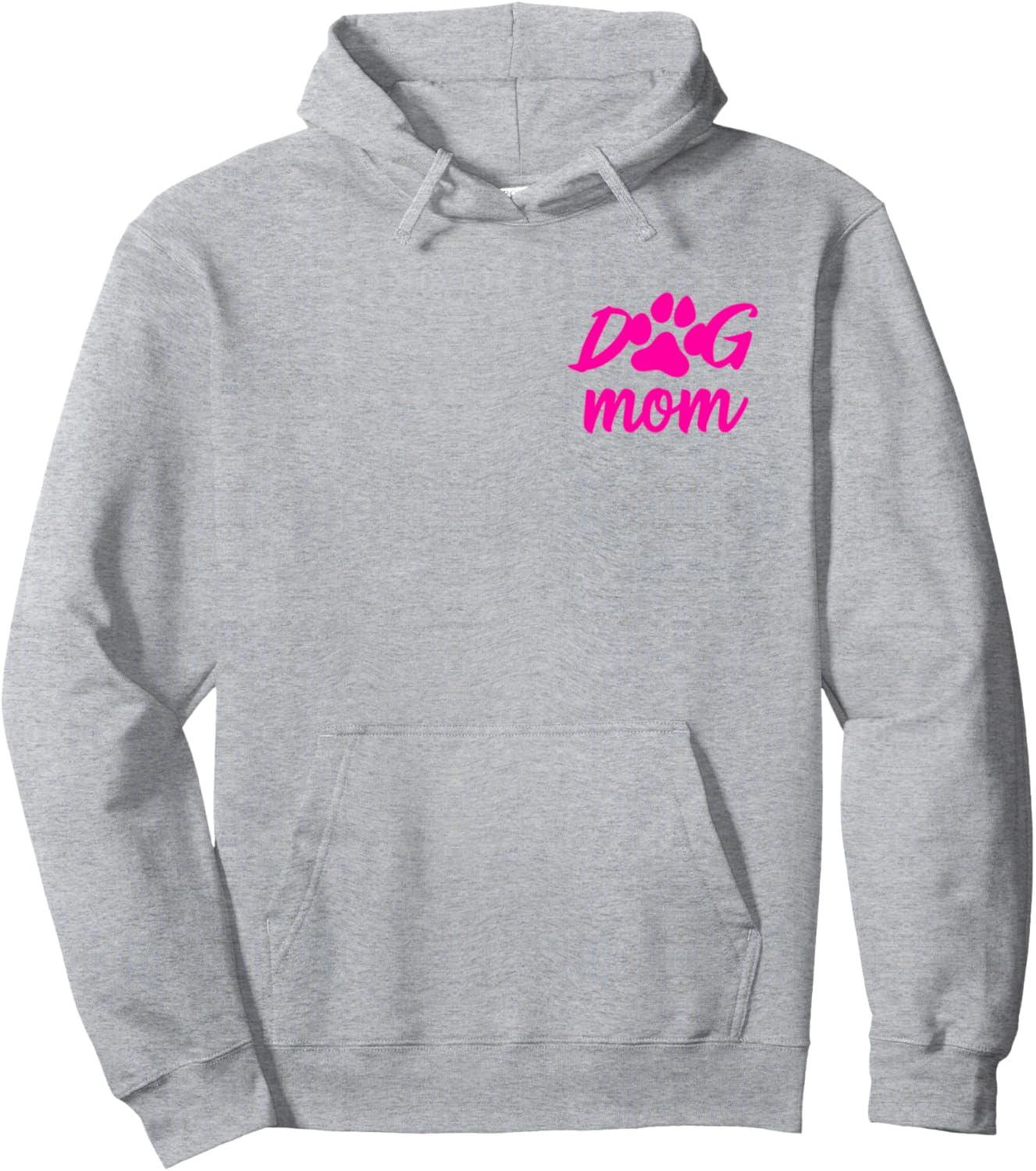 Dog Mom Funny Cute Fur Mama Gift Simple Pawprint Pullover Hoodie
