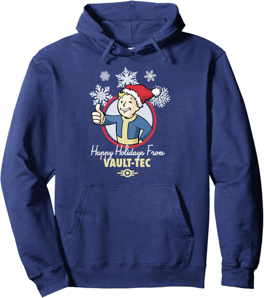 Fallout Happy Holidays from Vault-Tec Christmas Video Game Pullover Hoodie