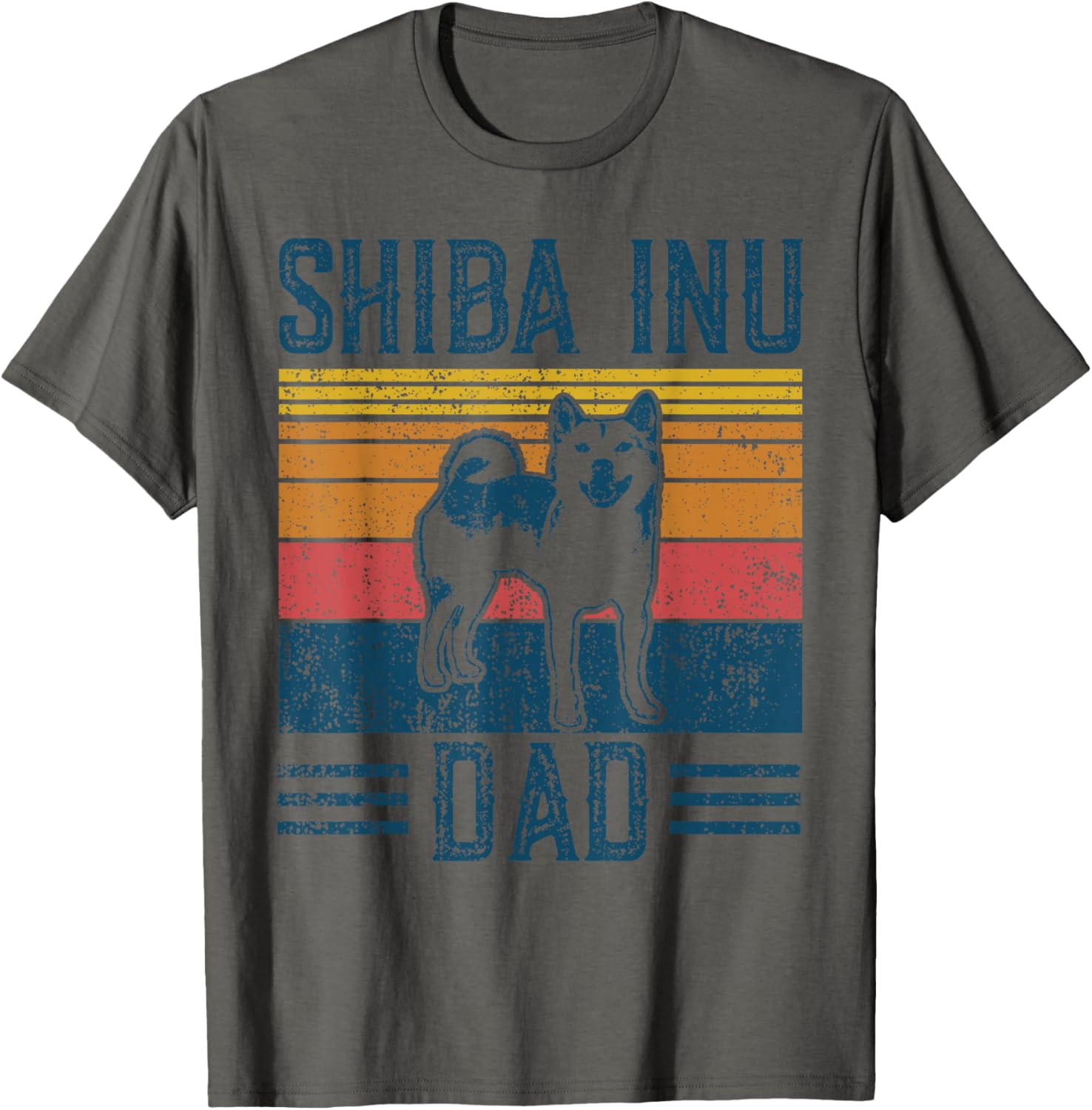 Dog | Crypto Doge Papa - Vintage Shiba Inu Dad T-Shirt
