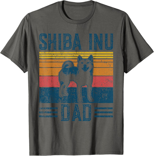 Dog | Crypto Doge Papa - Vintage Shiba Inu Dad T-Shirt