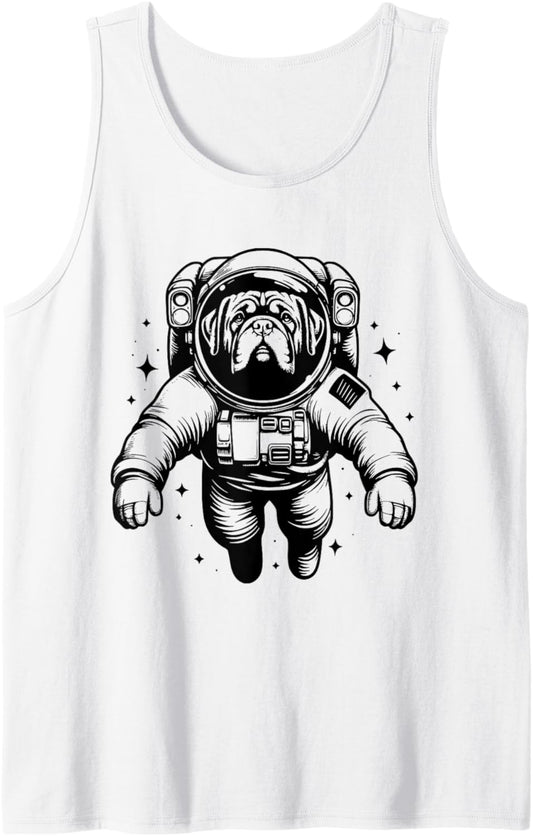 Dog Dad Mom Space - Astronaut Dogues De Bordeaux Tank Top