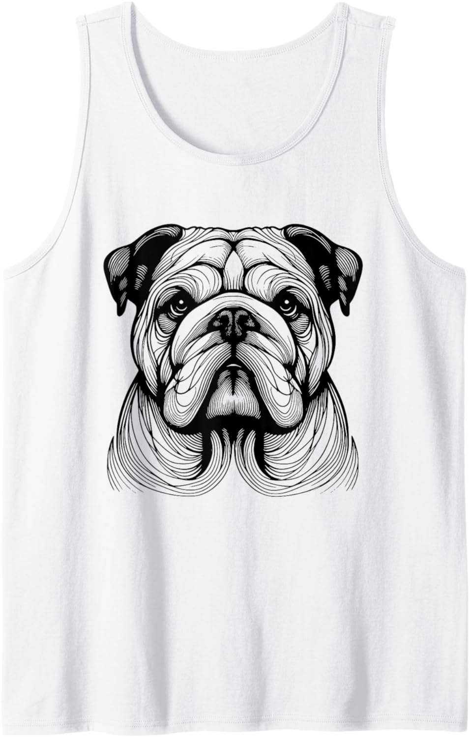 Dog Fingerprint - English Bulldog Dad Mom Tank Top