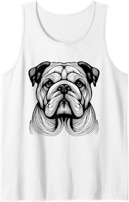 Dog Fingerprint - English Bulldog Dad Mom Tank Top