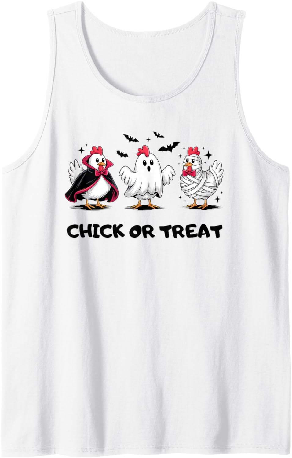 Funny Chick or Treat Halloween Spooky Season Gift Men Women Tank Top