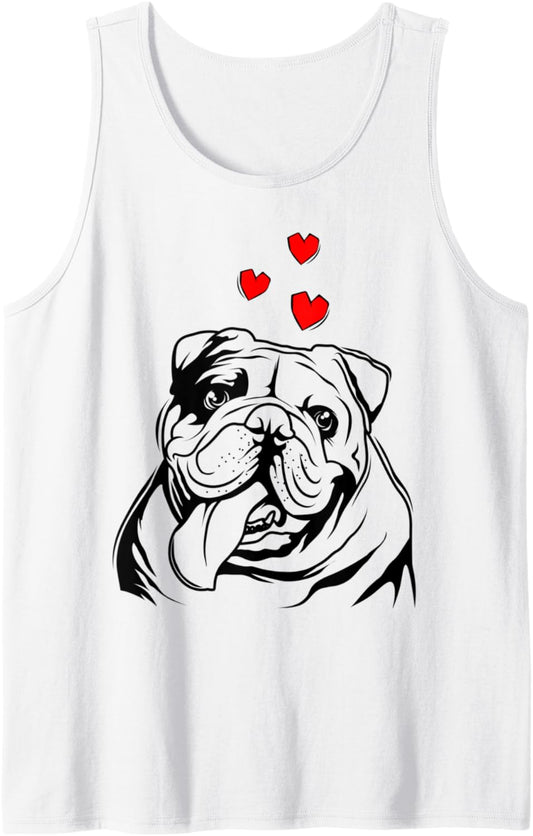 English Bulldog Love Cute Bully Dog Mom Funny Womens Gift Tank Top