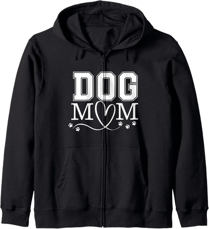 Dog Mom, Dog Presents For Women, Fur Mama, Best Dog Mom Ever Zip Hoodie
