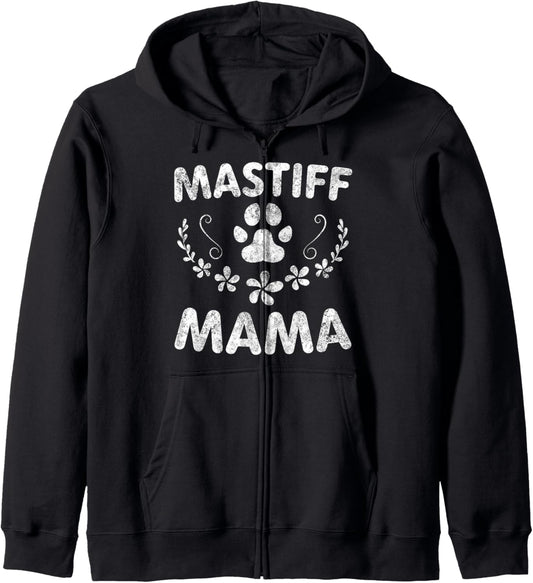 English Mastiff Mama Shirt English Mastiff Mom Funny Dog Mom Zip Hoodie