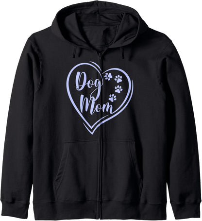 Dog Mom, Dog Presents For Women, Fur Mama, Best Dog Mom Ever Zip Hoodie