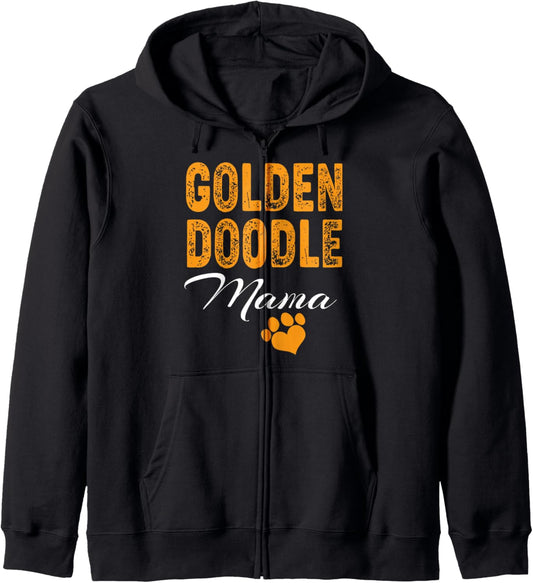 Doodle Mama T-Shirt - Funny Golden Doodle Fur Mama Gift Zip Hoodie