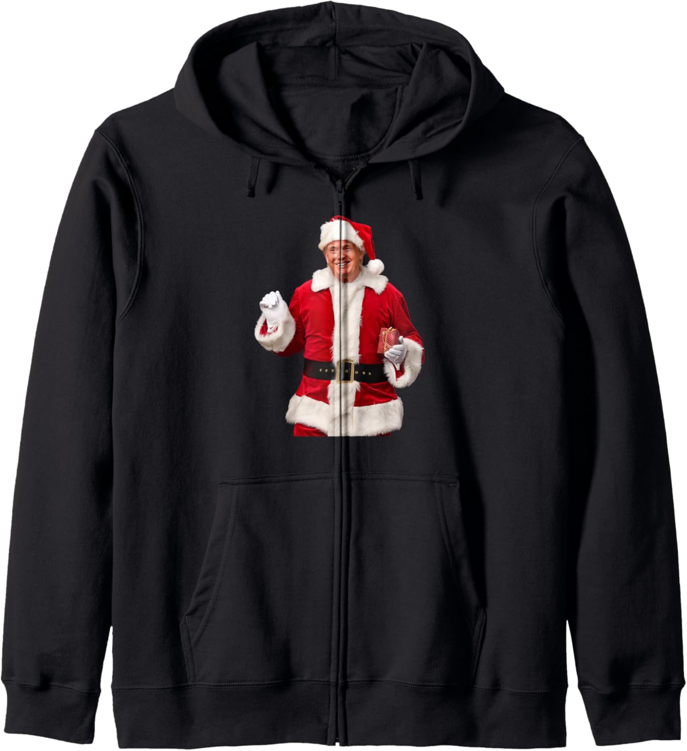 Donald Trump Santa Claus Christmas Xmas USA President Zip Hoodie
