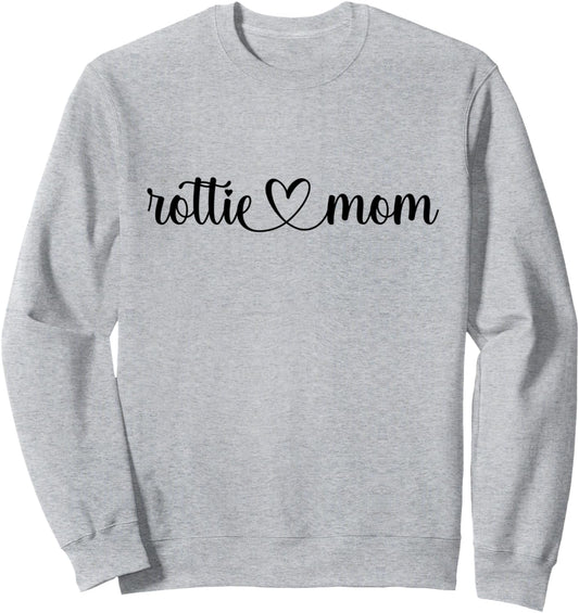 Dog Love Heart Rottie Mom Sweatshirt