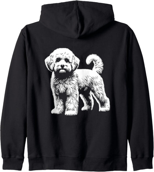 Dog Dad Mom Lover - Monochromatic Maltipoo Zip Hoodie