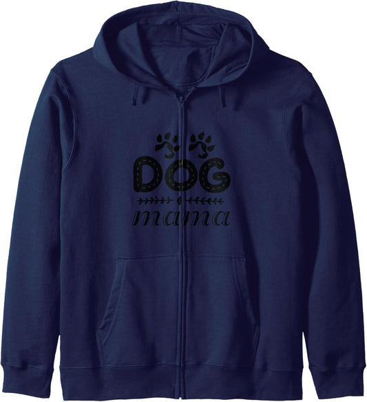 Dog Mama Fur Mom Fur Moms Cute Dog Lover Gift Zip Hoodie
