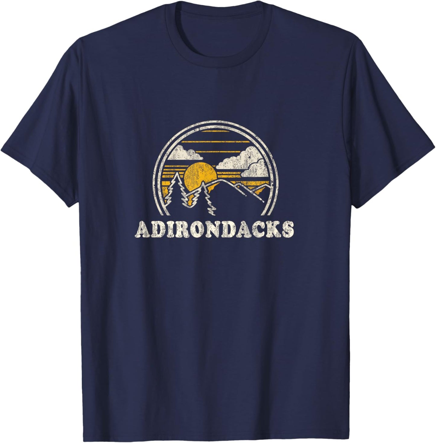Adirondacks New York NY T Shirt Vintage Hiking Mountains Tee T-Shirt