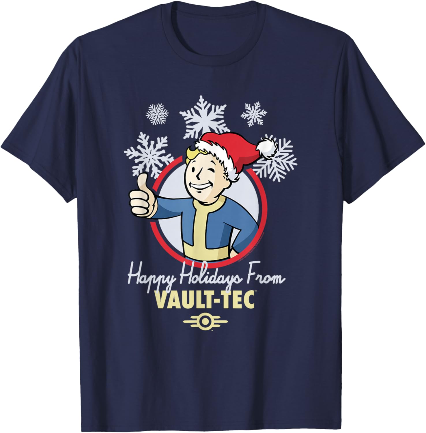 Fallout Happy Holidays from Vault-Tec Christmas Video Game T-Shirt