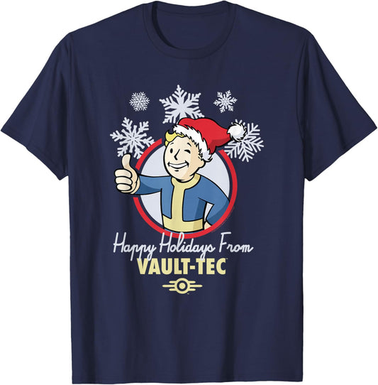 Fallout Happy Holidays from Vault-Tec Christmas Video Game T-Shirt