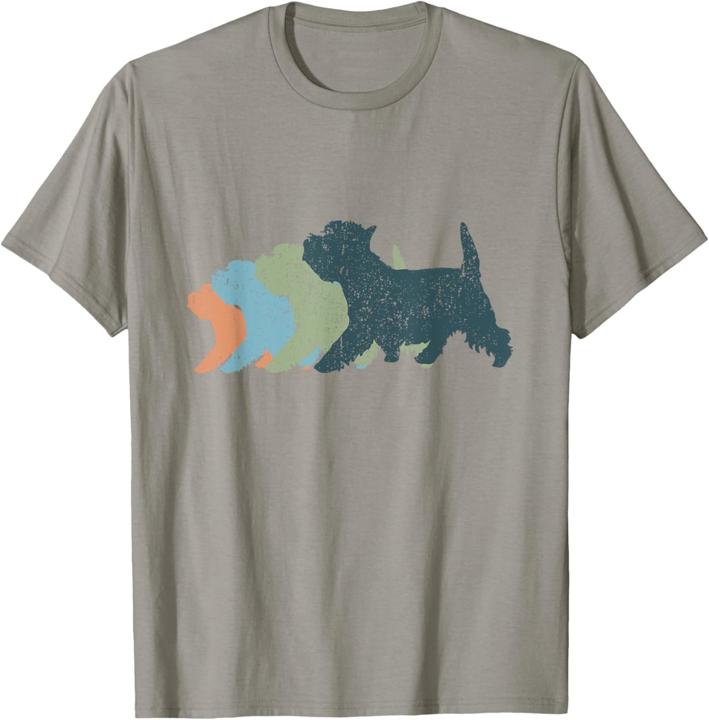 Dog Mom &amp; Dad Silhouette - Vintage Westie T-Shirt for Men Women