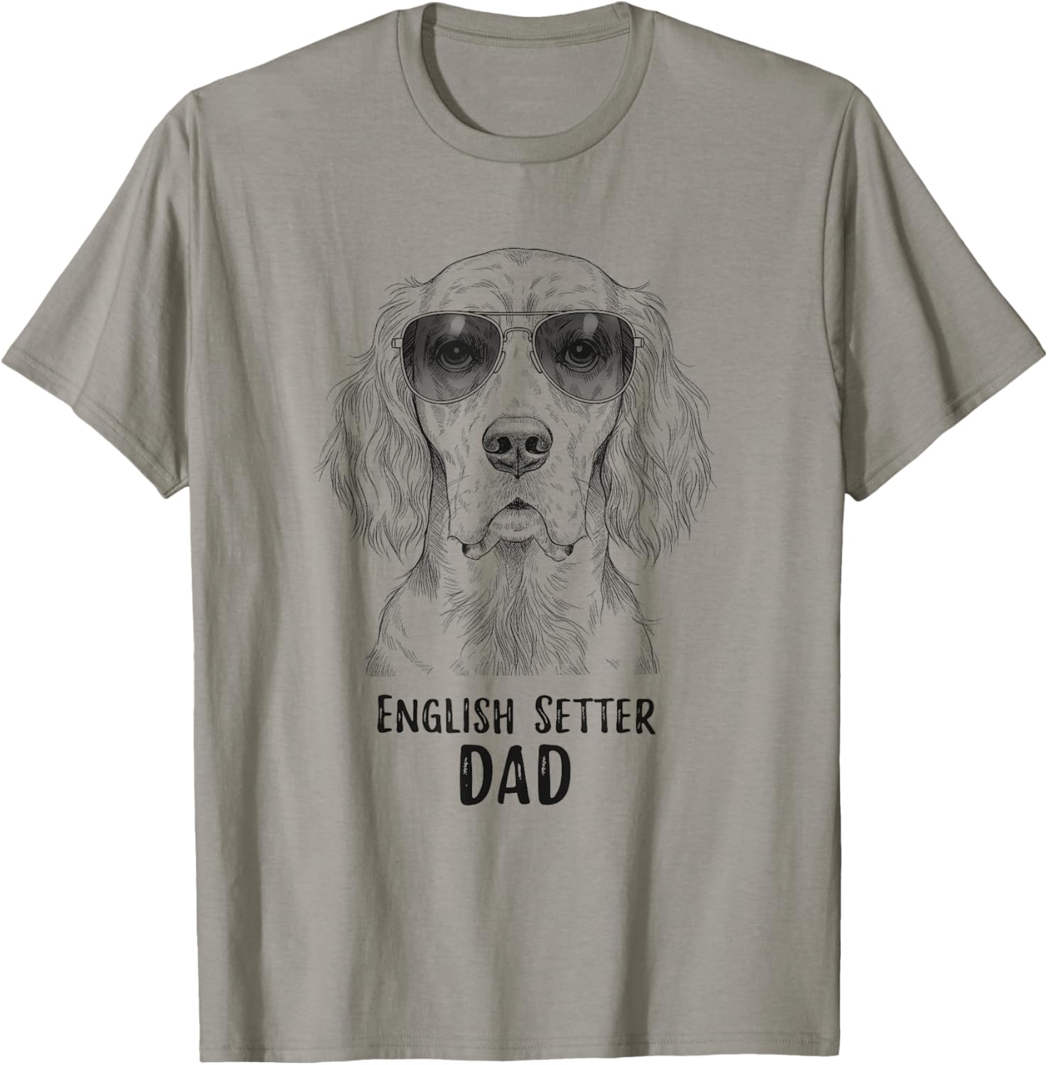 English Setter Dad Dog Design For Men T-Shirt