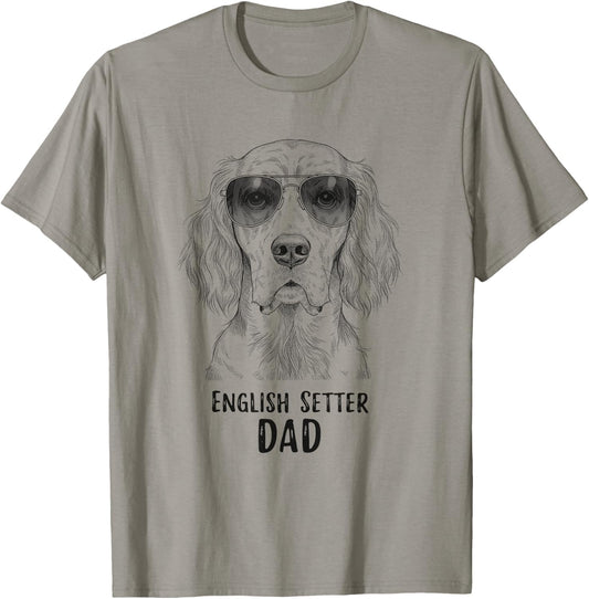 English Setter Dad Dog Design For Men T-Shirt