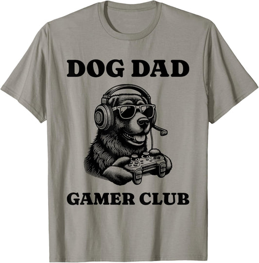 Dog Dad Gamer Club Video Games Dog Player T-Shirt