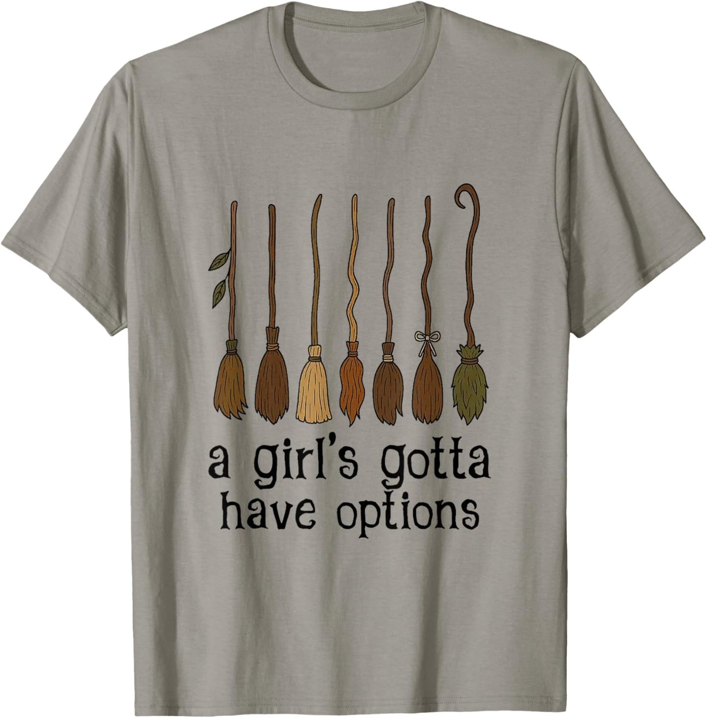 A Girl Gotta Have Options Retro Halloween Witches Spooky T-Shirt