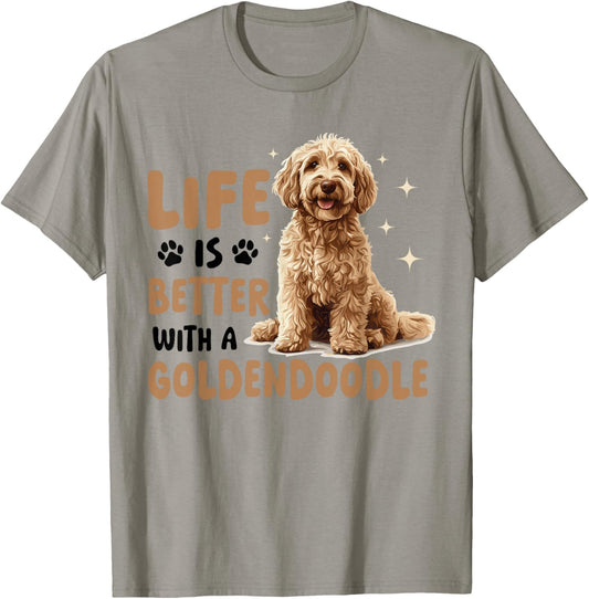 Goldendoodle Dog Breed Life is Better with a Goldendoodle Men Women Girls Kids T-Shirt