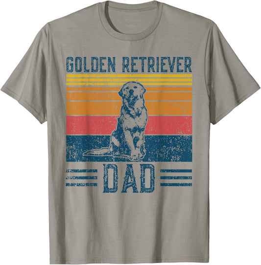 Dog Golden Dad - Vintage Golden Retriever Dad T-Shirt
