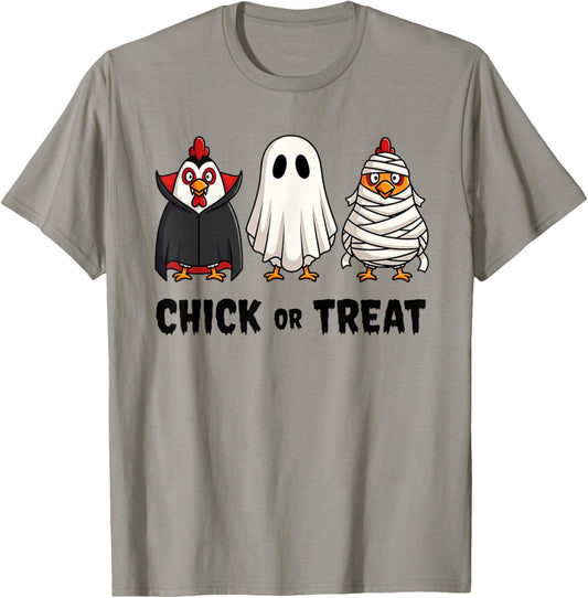 Funny Chick or Treat Halloween Spooky Season Gift Men Women T-Shirt