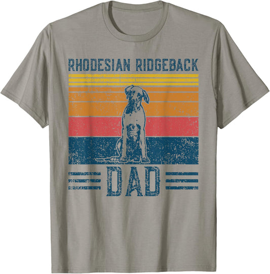 Dog Ridgeback Dad - Vintage Rhodesian Ridgeback Dad Men Women T-Shirt