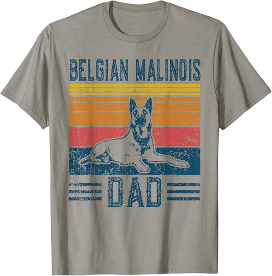 Dog | Belgian Shepherd Papa - Vintage Belgian Malinois Dad T-Shirt