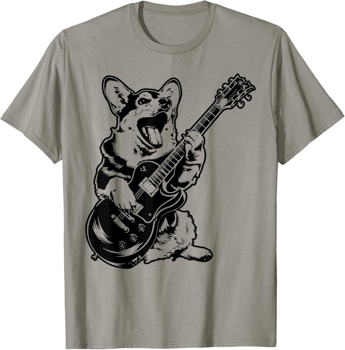 Dog Guitarist Guitar - Pembroke Welsh Corgi Dad Mom T-Shirt