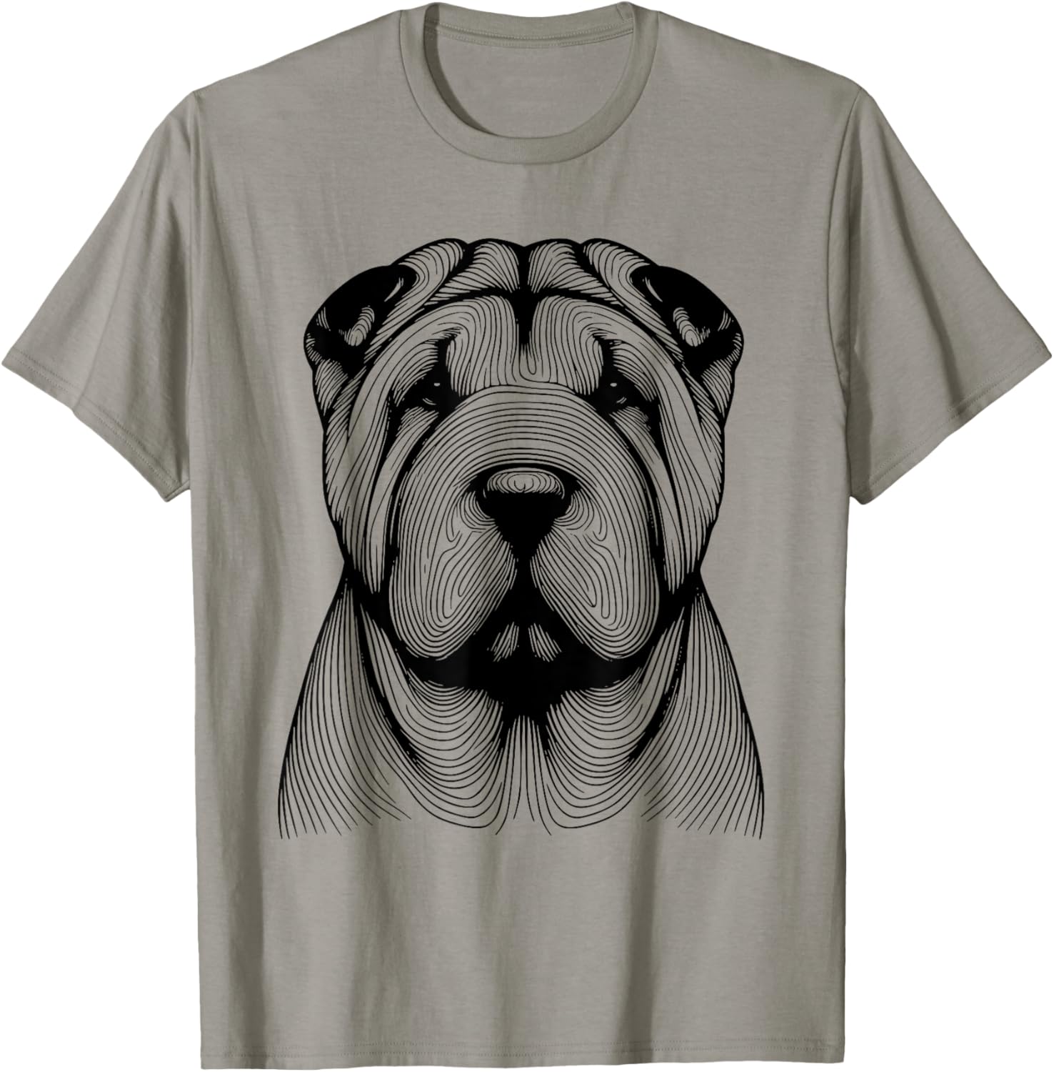 Dog Fingerprint - Shar Pei Dad Mom T-Shirt for Men Women