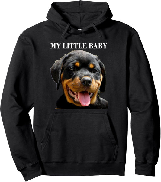 Adorable Rottweiler Puppy Cute Dog Lover Funny Pet Design Pullover Hoodie