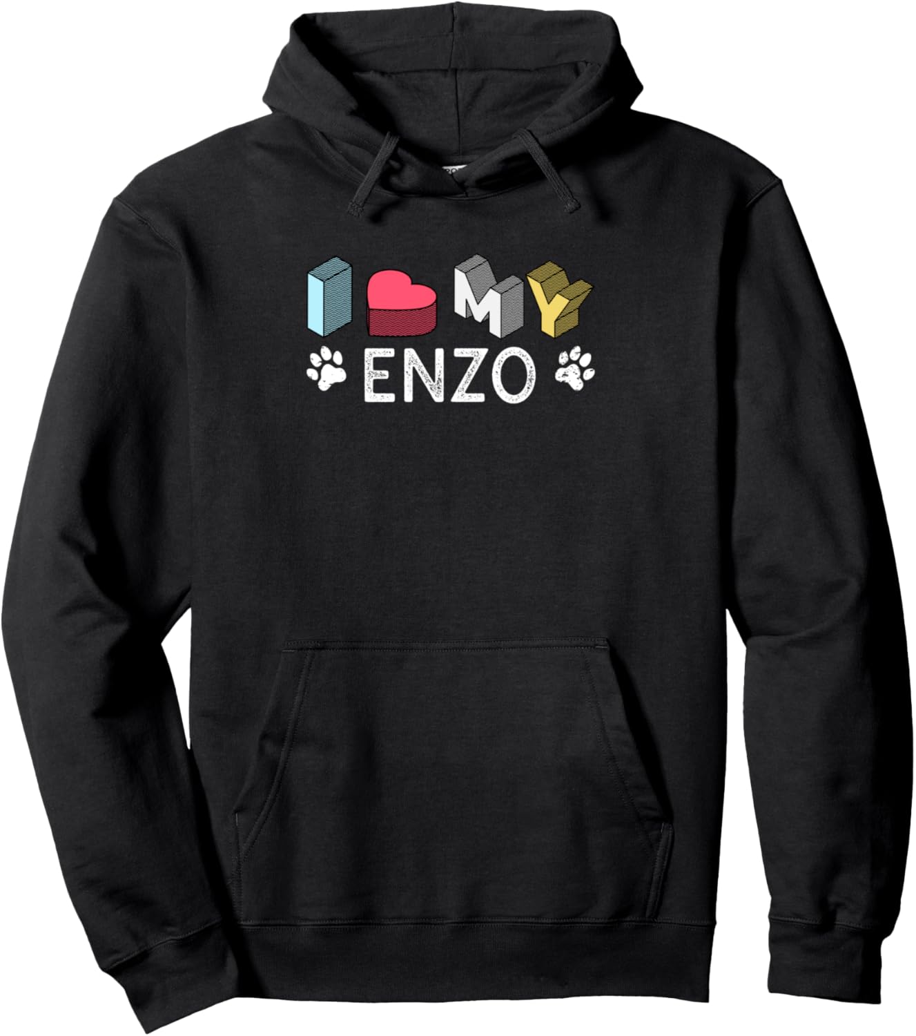 Enzo Personalized Dog Name Enzo Pet Lover Pullover Hoodie